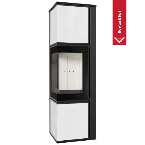 Печь Kratki PRO TORA/M, 8 кВт, белое стекло