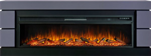 Каминокомплект Modern 60 (Разборный) - Серый графит с черным с очагом Vision 60 LOG LED