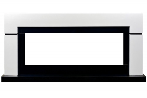Каминокомплект Lindos 60 (Разборный) - Белый с черным с очагом Vision 60 LED