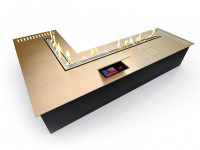 Автоматический биокамин ZeFire М 1000x1400 угловой латунный (ZeFire)