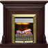 Каминокомплект Bradford - Темный дуб с очагом Danville Antique Brass FB2 Каминокомплект Bradford - Темный дуб с очагом Danville Antique Brass FB2