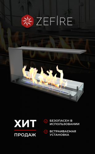 Биокамин торцевой сквозной Standart 900 (ZeFire)