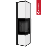 Печь Kratki PRO TORA/L 8 кВт, белое стекло