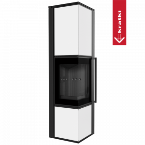 Печь Kratki PRO TORA/L 8 кВт, белое стекло
