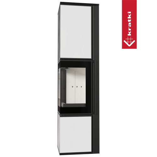 Печь Kratki PRO TORA/L 8 кВт, белое стекло
