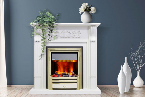 Каминокомплект Venice - Махагон коричневый антик с очагом Fobos FX Black