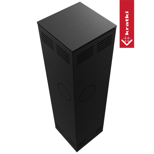 Печь Kratki PRO TORA/L 8 кВт, чёрное стекло