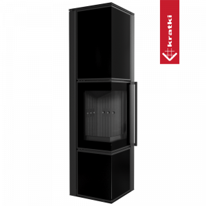 Печь Kratki PRO TORA/L 8 кВт, чёрное стекло