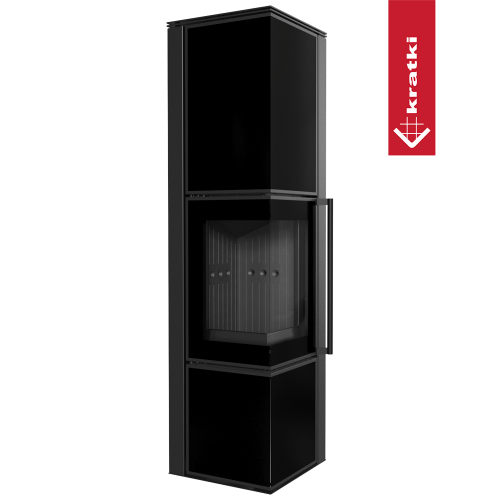 Печь Kratki PRO TORA/L 8 кВт, чёрное стекло