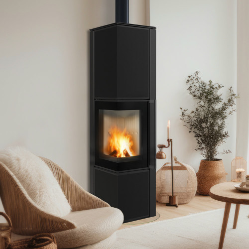 Печь Kratki PRO TORA/L 8 кВт Nero Assoluto