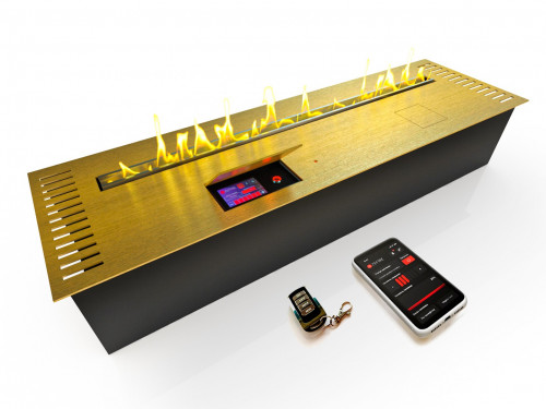 Автоматический биокамин ZeFire М 1000 латунный с ДУ (ZeFire)