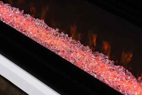 Каминокомплект Basel 60 L - Белый с черным с очагом Vision 60 LED