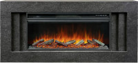 Каминокомплект Line 42 Dark Grey (Разборный) - Темный серый с очагом Vision 42 LOG LED