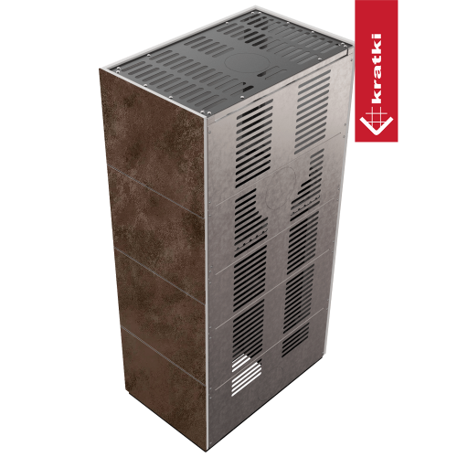 Каминокомплект Kratki PRO FLOKI OXIDE MORO
