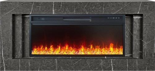 Каминокомплект Line 42 SFT Stone Touch (Разборный) - Серый мрамор с очагом Vision 42 LED
