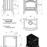 koza_k6_w_chertej.jpg Чугунная печь Kratki Koza/K6/W (c вод.контуром)