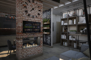 Встроенный биокамин Lux Fire Сквозной 730 S