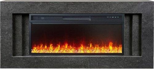 Каминокомплект Line 42 Dark Grey (Разборный) - Темный серый с очагом Vision 42 LED