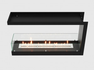 Встроенный биокамин Lux Fire Торцевой 1155 М