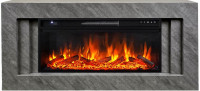 Каминокомплект Line 42 Concrete - Серый бетон с очагом Vision 42 LOG LED