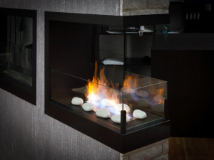 Встроенный биокамин Lux Fire Торцевой 555 М