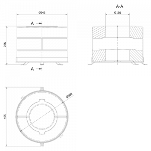 Комплект бетонных теплоаккумулирующих дисков d-150 мм (6 шт., 3 слоя, V1)