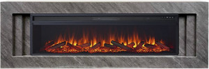 Каминокомплект Line 60 Concrete - Серый бетон с очагом Vision 60 LOG LED