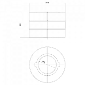 Комплект бетонных теплоаккумулирующих дисков d-150мм (6 шт., 3 слоя, V2)