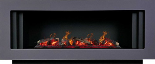 Каминокомплект Line SFT - Серый графит с черным с очагом Design L1000RF 3D PS/LOG