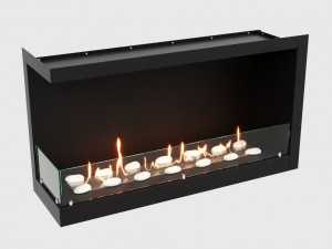 Встроенный биокамин Lux Fire Угловой 1155 М (левый угол)