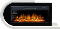 Каминокомплект Basel L - Белый с черным с очагом Vision 42 LOG LED