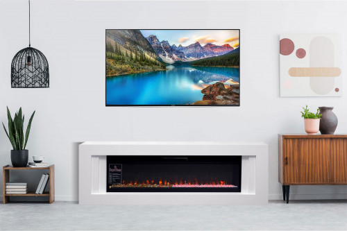 Каминокомплект Line 60 SFT White Marble - Белый мрамор с очагом Vision 60 LED