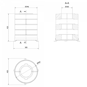 Комплект бетонных теплоаккумулирующих дисков d-150мм (10 шт., 5 слоев, V2)
