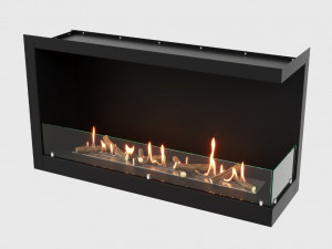 Встроенный биокамин Lux Fire Угловой 1155 М (правый угол)