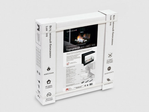 Встроенный биокамин Lux Fire Угловой 490 S (левый угол)