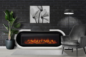 Каминокомплект Soho - Белый с черным с очагом Vision 60 LED