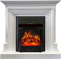 Каминокомплект Bradford - Белый с очагом Majestic FX Black