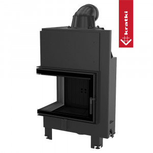 Топка Kratki PRO MBZ/L/BS/SG угловое гнутое стекло слева