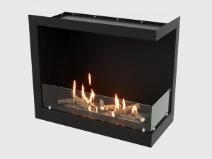 Встроенный биокамин Lux Fire Угловой 755 М (правый угол)