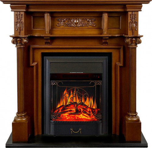 Каминокомплект Oxford - Орех с очагом Majestic FX Black
