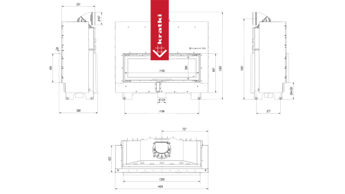 Топка Kratki PRO MB120/G